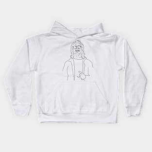 Silhouette of a Guy Kids Hoodie